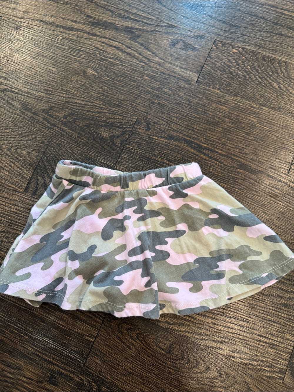 The Children's Place Pink & Green Camo Skort